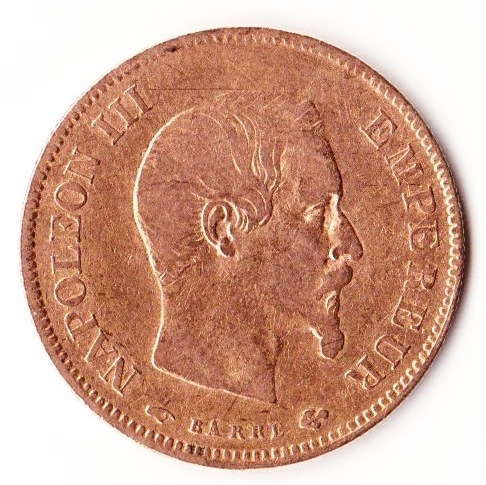 1858 Frankreich 10 FR Napoleon III. VS.jpg