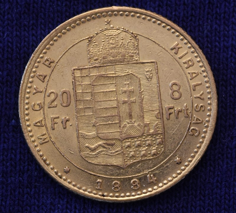 Ungarn - 8 Florin - 1884 (2).JPG