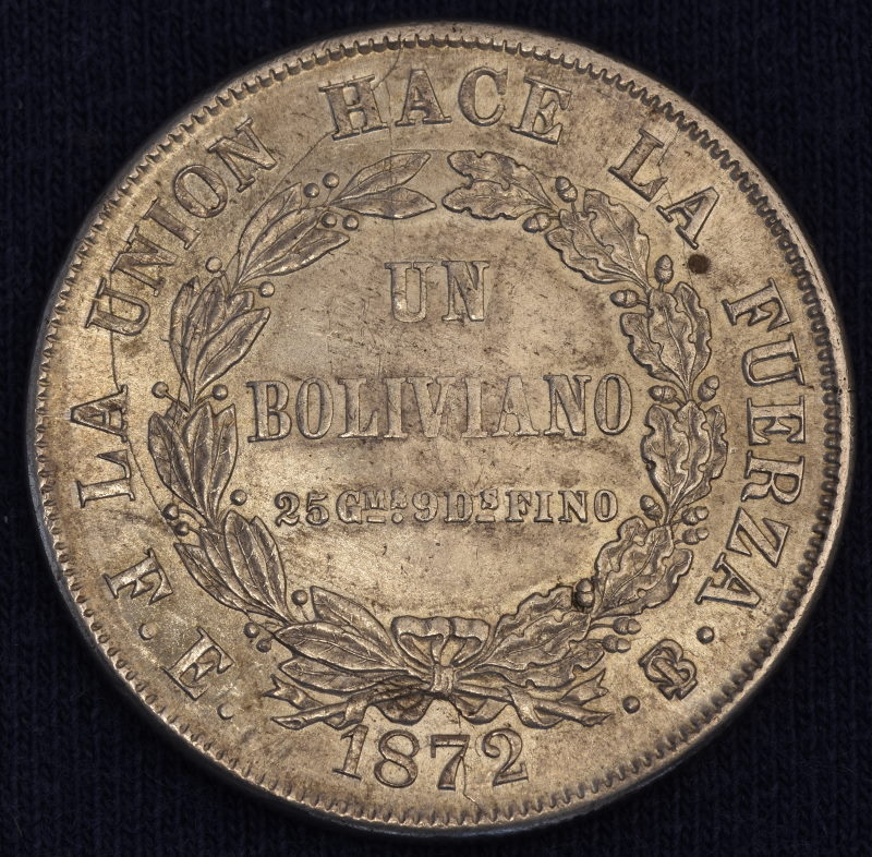 Un Boliviano Silber - 1872 (2).JPG