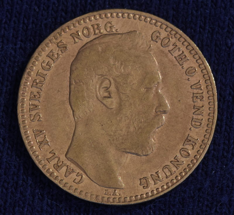 Schweden - 1868 - 10 Francs - 1 Carolin - Carl XV (2).JPG
