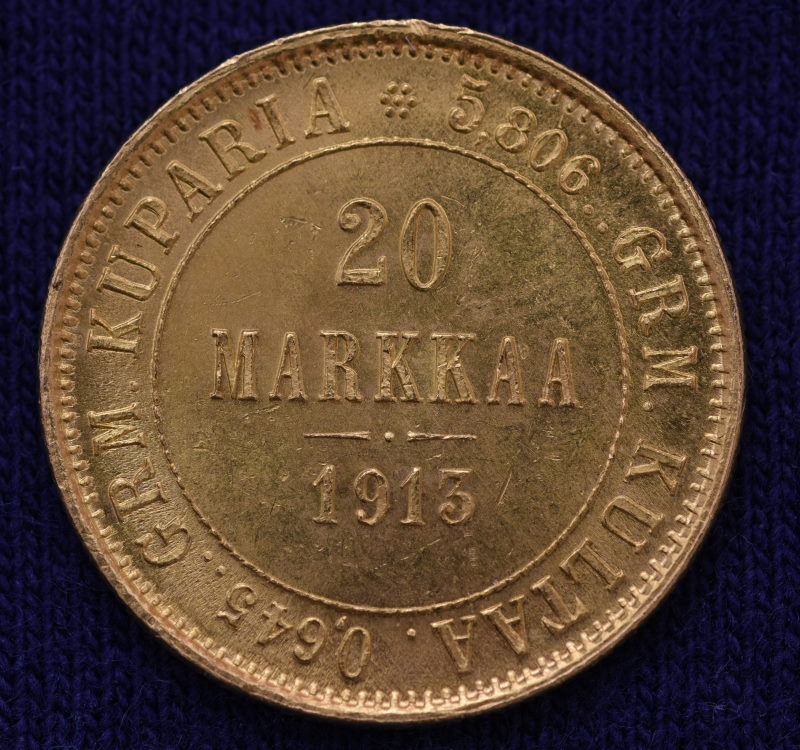 Finnland - 20 Markkaa - 1913 (2).JPG