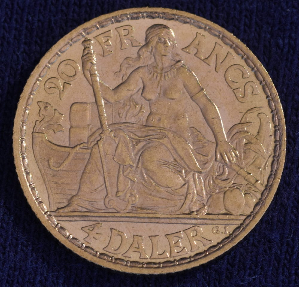 1905 - 20 Francs - 4 Daler Christian IX (2).JPG