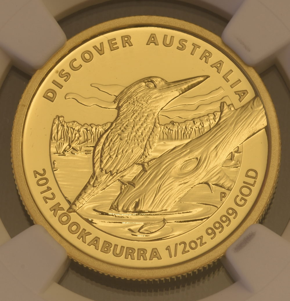 Australien - Discover Australia 2012 Kookaburra 1-2 Oz - PF69 - Bildseite.JPG