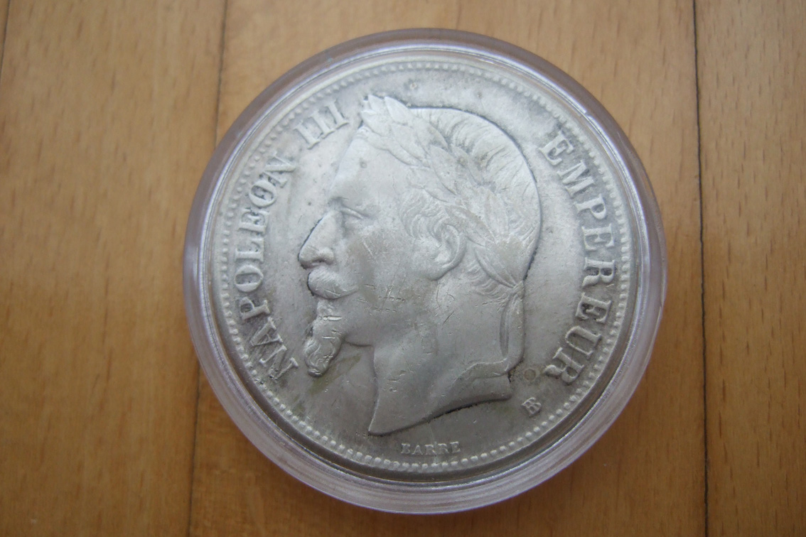 5 Francs Napoleon III. 1867 b DSCF7775.JPG