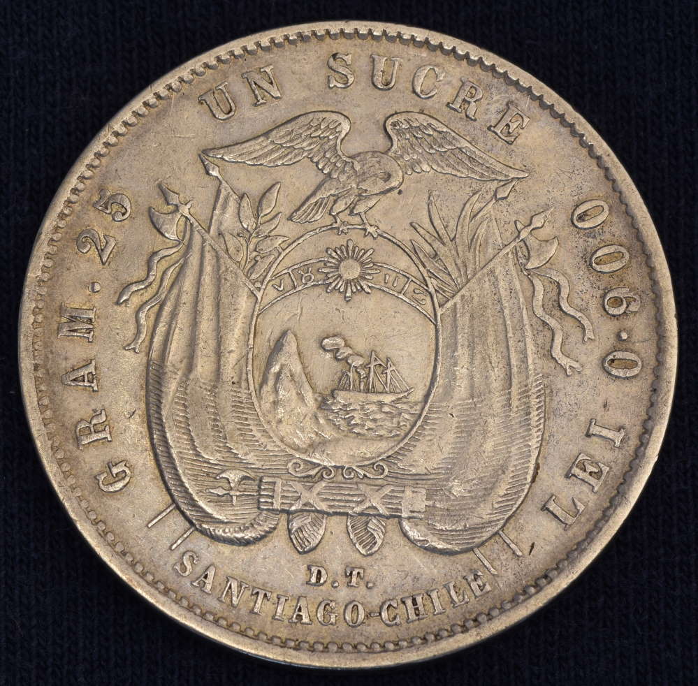 Ecuador - Un Sucre Silber - 1889 (1).JPG