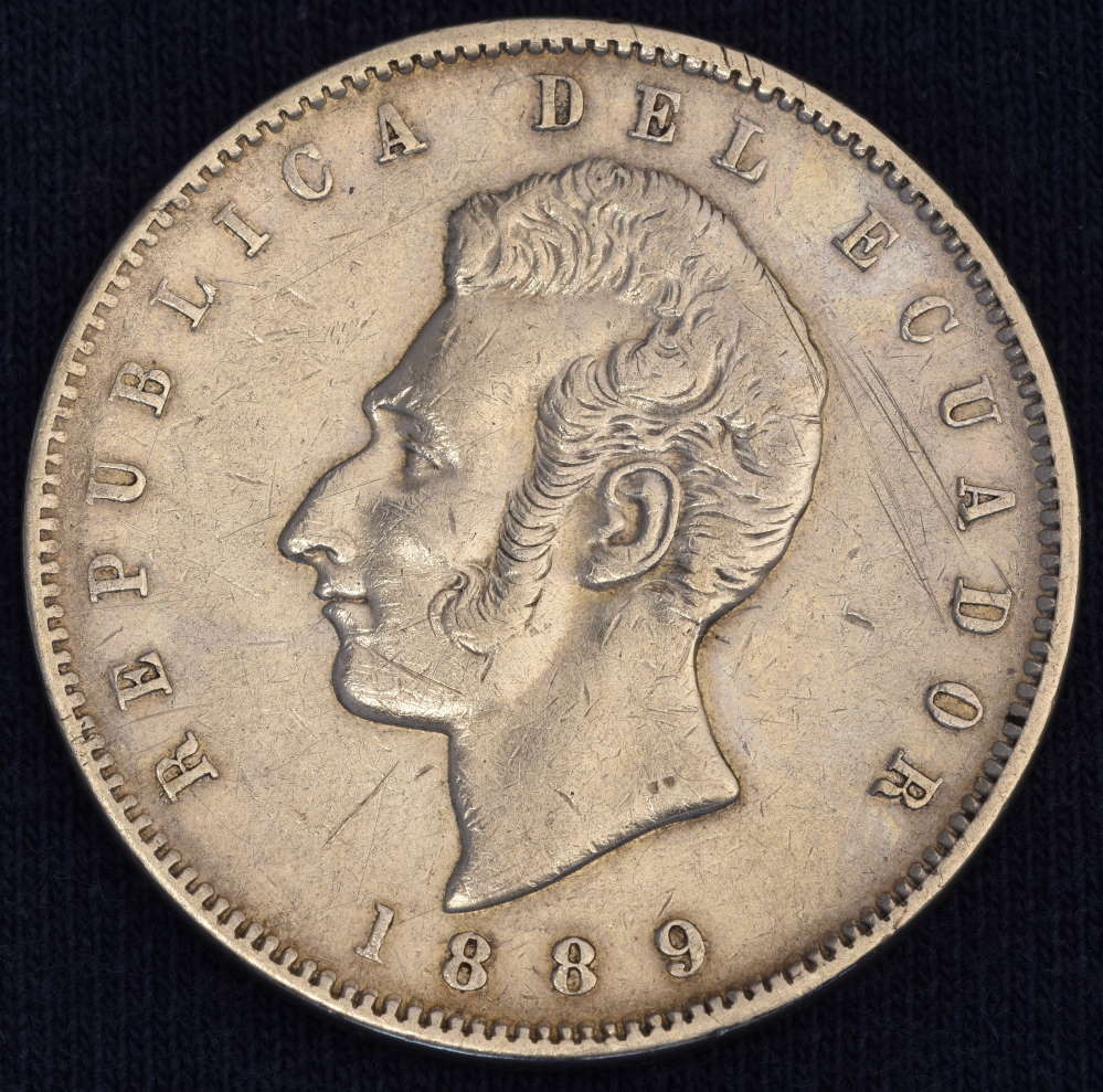 Ecuador - Un Sucre Silber - 1889 (2).JPG