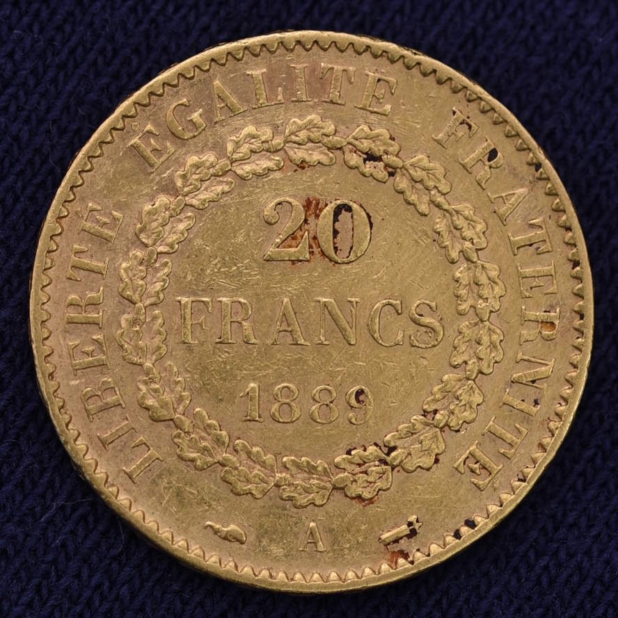 Frankreich - 20 Francs Engel - 1889  (1).JPG